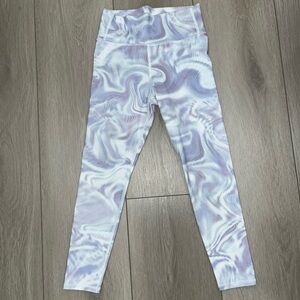 All in Motion Kids Marble Leggings - Purple and White